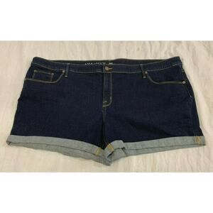 🫐🫐🫐  AVA VIV WOMENS MIDI POWER STRETCH JEANS SHORTS SIZE 26W🫐🫐🫐